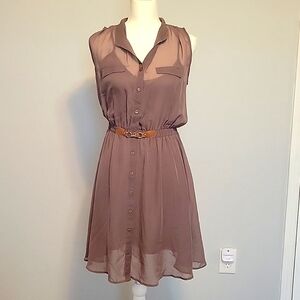 Super Cute R N B Short Brown Dress, Size M